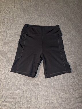 American Eagle Outfitters Black High-Waist Bike Shorts